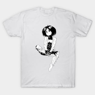 Alita Manga Sitting T-Shirt